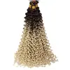Peluca Waterdeep Degradado 100g 14 Pulgadas Cabello Rizado Ola de Agua Fibra Sintética Crochet para Cabello Artesanía Tejida a Mano Cabello Rizado