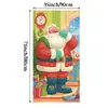 Cortina de Porta de Desenho Animado de Natal da Amazon Tapeçaria Tecido de Fundo para Pendurar na Porta de Entrada do Pátio Decoração de Festa de Feriado Tecido para Pendurar