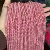 Venta Directa de Fábrica de Cuentas Redondas de Cristal de Fresa, Cuentas Sueltas de 2 mm, 3 mm, 4 mm, Accesorios para Joyería DIY, Cuentas Semi-Terminadas para Pulseras, En Stock