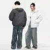 Parker de Invierno 2026 para Hombre y Mujer Ropa de Trabajo Chaqueta de Algodón con Cuello de Piel Chaqueta Gruesa con Capucha para Pareja Abrigo de Algodón