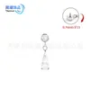 Aretes de aleación de titanio F136, versátiles aretes para piercing en el cartílago con colgante de gota de agua con copa de circón 5A, venta al por mayor desde la fábrica de origen
