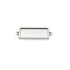 Directo de Fábrica Acero Inoxidable Base Portajoyas de Tiempo Colgante Simple Doble Colgante Rectangular Portajoyas DIY Accesorios de Joyería