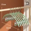 Cabide de Roupa Semicircular Revestido de Plástico com Prendedor, Espessado e Endurecido, Antiderrapante, Sem Marcas, Varal Multifuncional para Secar Roupas, Venda por Atacado de Comércio Exterior para Casa