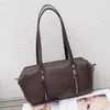 Bolso de Piel Genuina para Mujer 2026 Nuevo Estilo Coreano Piel de Vaca de Primera Capa Bolso Tipo Bowling Moderno Versátil Bolso de Hombro de Alta Gama para Mujer