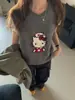 Chaleco Tejido Gris Dulce de Hello Kitty para Mujer para Usar a Principios de Otoño Chaleco Holgado Sin Mangas Suéter para Superponer