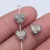 9x 8mm 1.1g liga de prata antiga acessórios para joias DIY coração de amor amor contas com furo pequeno