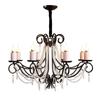 Candelabro de Velas Francés Luz Principal de Sala de Estar Escalera Cristal Luz de Comedor 2025 Nuevo Blanco Retro Lámparas de Dormitorio
