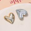Parche en forma de corazón de melocotón con textura de alto brillo estilo japonés imitación nácar Fritillaria para aretes DIY, pinza para el cabello, material para funda de teléfono móvil al por mayor