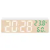 Relógio Padrão Bambu Estilo Ins Relógio de Mesa Transfronteiriço Mais Vendido Ornamento Display Digital LED Relógio Eletrônico Criativo