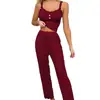 Pijamas Casuales Transfronterizos, Pantalones Largos, Camisola con Encaje para Mujer, Sexy Chica Caliente Estilo Europeo y Americano Pijamas de Descanso para Mujer