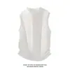 Camiseta sin mangas de canalé de peso pesado estilo americano para hombre, camiseta sin mangas de verano, capa interior blanca, top sin mangas fresco, ropa para fitness en interiores para hombre