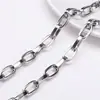 Corrente de linha plana de aço inoxidável O-chain Corrente de lábio S-chain Acessórios de joias DIY Pulseira feita à mão Material de colar