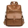 Mochila Retro de Piel Suave para Mujer Europea y Americana 2025, Mochila de Hombro Multifuncional de Gran Capacidad, Moderna y Versátil