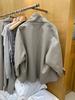 2025 Otoño Sentido del Diseño Diseño Niche Elegante Largo Medio Cuello Alto Corto Solapa Diagonal Botón D Chaqueta Cortavientos para Mujer