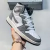 Zapatillas de Baloncesto Retro Originales Aj1 de Caña Alta Off-White Jordan 1 con Textura de Lichi, Zapatillas Casuales Cómodas y Versátiles