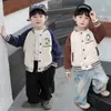 Chaqueta de Béisbol con Estampado de Dibujos Animados para Niños Primavera y Otoño 2026 Nuevo Estilo de Otoño Chaqueta Fresca para Bebé Pequeño