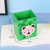 Nuevo portalápices de animales de dibujos animados de madera, manualidades de madera creativas, hot selling de comercio exterior, venta al por mayor de fábrica de papelería