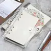 Fichário Transparente de PVC Criativo Coreano, Caderno Planejador com Pauta Quadriculada Estilo Fresco, Caderno de Diário