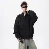 Jaqueta de Voo Desconstruída Estilo Americano com Gola Alta para Homens, Marca Tendência Primavera Casaco de Trabalho Estilo Celeiro, Top Esportivo Casual para Casal