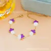 Pulseira de Aço Titânio Dourado Rosa 18K Trevo de Quatro Folhas Sorte Estilo Coreano Pulseira Simples para Casal Pulseira de Aço Titânio Não Desbota