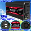 Convertidor inversor transfronterizo 300W 12V a 220V110V pantalla a color inteligente doble USB 4.2A carga rápida