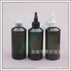 Garrafa pontuda verde escura ombro inclinado 200ML, garrafa com bico pontudo, garrafa pontuda para óleo essencial 200ml, garrafa de óleo com bico pontudo, garrafa de pasta de cor