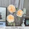 Peonía de 3 cabezas Flores Artificiales, Flores Hechas a Mano para Bodas, Flores de Seda, Flores Decorativas Artificiales, Arreglos para Bodas al por Mayor, Flores de Piso