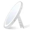 Espejo de maquillaje LED de un botón, tres colores, atenuación continua, para colgar en la pared, de escritorio, doble propósito: alimentación USB y pilas secas