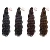 Peluca de coleta alta de clip para mujer, estilo de celebridad de internet, cabello largo y rizado de onda de agua, postizo realista, voluminizador, trenzas falsas