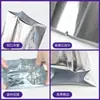 Saco Acordeão Aluminizado Grande Saco a Vácuo Selado para Alimentos Embalagem para Chá Biscoito Leite em Pó Saco com Selagem Central de Alumínio e Plástico Pronto para Venda