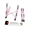 Soporte de enfriamiento plegable de aleación de aluminio para comercio exterior, altura ajustable, soporte portátil para laptop