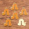 Múltiples Dijes de Aleación para Manualidades Chapado en Oro KC Animales Esmaltados Caballo Hormiga Oruga Insecto Caracol Colgantes Accesorios