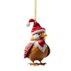 2026 Nuevos Adornos Navideños Transfronterizos Creativos Serie Animales Gallo Decoraciones para Árbol de Navidad Adornos Colgantes Acrílicos