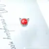 Pendientes de Aleación de Titanio ASTM F-136 Cabeza de Gato Pequeño Diablo Ópalo G23 Titanio Ópalo Piercing Labial Piercing Lengua Joyería para Orejas