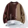 Suéter, malha de inverno da moda, suéter masculino estiloso, suéter quente e grosso com forro de fleece para inverno e outono