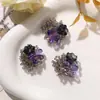 Clúster de Flores de Muguete Cristalino con Degradado Oscuro de Moda Accesorios para Pendientes DIY, Clips Laterales, Flores para Zapatos, Hebillas para Zapatos Similares a los de Xiaohongshu