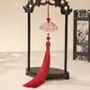 Aretes con Borla de Abanico Degradado Antiguo Colgantes Joyería Hanfu Borla Hecho a Mano Decoración Antigua Abanico de Flores Xiangyun Estilo Nacional Borla