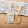 Youhe 6075/6076 Juego de identificación, tarjeta transparente doble, cordón para identificación, tarjeta de trabajo, cordón para identificación, cordón para colgar, impresión