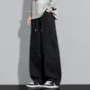 Nuevos Pantalones Casuales Negros Versátiles para Hombre, Tendencia de Calle Primavera/Otoño, Pantalones Deportivos Rectos de Pierna Ancha Sueltos, Transfronterizos