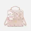 Transmisión en Vivo Entrega Directa de Fábrica 2026 Mochila de Color Sólido Blanco con Estampado de Dibujos Animados de Moda para la Temporada de Regreso a Clases