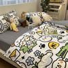 Ins Roupa de Cama Floral Pequena de Três/Quatro Peças Simples Pequena Fresca 1.5 Capa de Edredom Coração de Menina Capa de Edredom Lençol de Estudante