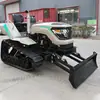 Motocultivador Rotativo de Passeio para Pomar, Cultivador Autopropelido com Esteiras Controlado Remotamente, Máquina Agrícola de Lavoura Profunda