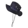 Nuevo sombrero de pescador de verano para hombres y mujeres, sombrero para el sol de pesca al aire libre, sombrero para el sol de montañismo, plegable de ala ancha
