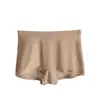 Calzoncillos Boxer Lisos de Color Invisible Sin Costuras Anti-exposición Mousse de Proteína de Cachemira Terciopelo Cintura Media Transpirable Ropa Interior Sin Costuras CM645K