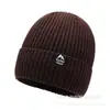 Chapéu de Inverno Masculino, Gorro Tricotado com Forro de Lã, Espessado para Aquecimento, Chapéu de Lã, Chapéu de Algodão, Chapéu de Ciclismo de Inverno Feminino à Prova de Vento e Frio