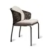 Juego Pequeño de Mesa y Sillas para Balcón Exterior, Juego de Tres Piezas para Comedor en Patio, Silla de Ratán para Jardín, Hotel, Villa, Arte de Ratán