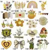 Fábrica en stock Pegatinas de Tela Bordadas de Flores de Dibujos Animados Accesorios de Ropa de Color Sólido Decoración Parche para Planchar Suministro Transfronterizo