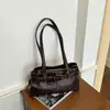 Bolsa minimalista marrom retrô da moda para mulheres, nova bolsa de ombro para o trabalho 2026, bolsa de mão mais vendida para outono e inverno
