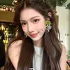Pendientes de borlas con cuentas para vacaciones junto al mar, para mujer, de principios de primavera, con cara dulce Mori, pequeños pendientes, únicos y hermosos, con colores contrastantes.