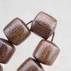 Venta al por mayor de fábrica pulsera de sándalo de seda dorada cuentas de barril de personalidad 15 mm cuentas de Buda de madera joyería para hombres y mujeres transmisión en vivo bienestar